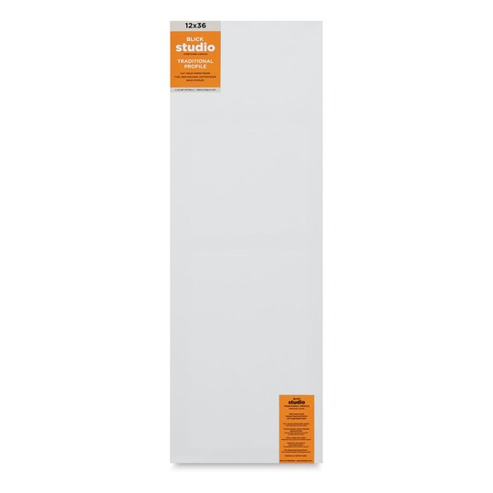 Blick; Blick Studio Stretched Cotton Canvas - Traditional Profile, 12" x 36"; Category:Stretched Canvas; Image:1